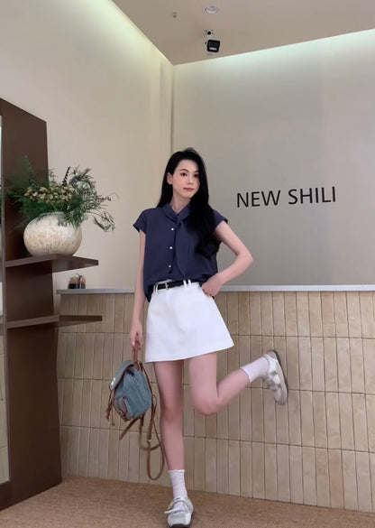 簡約飄帶領恤衫