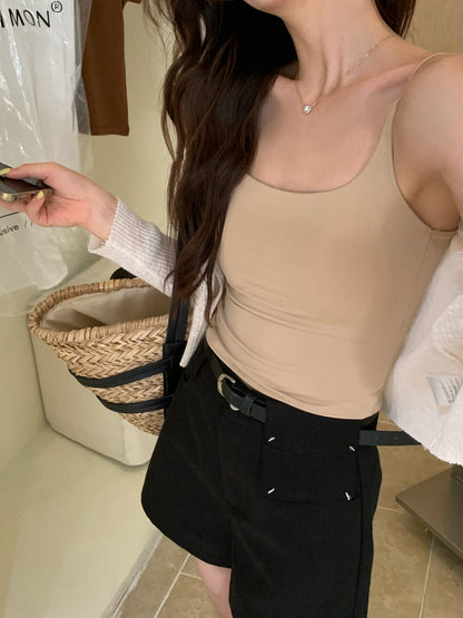 Padded Ice Silk Tank Top