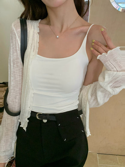 Padded Ice Silk Tank Top