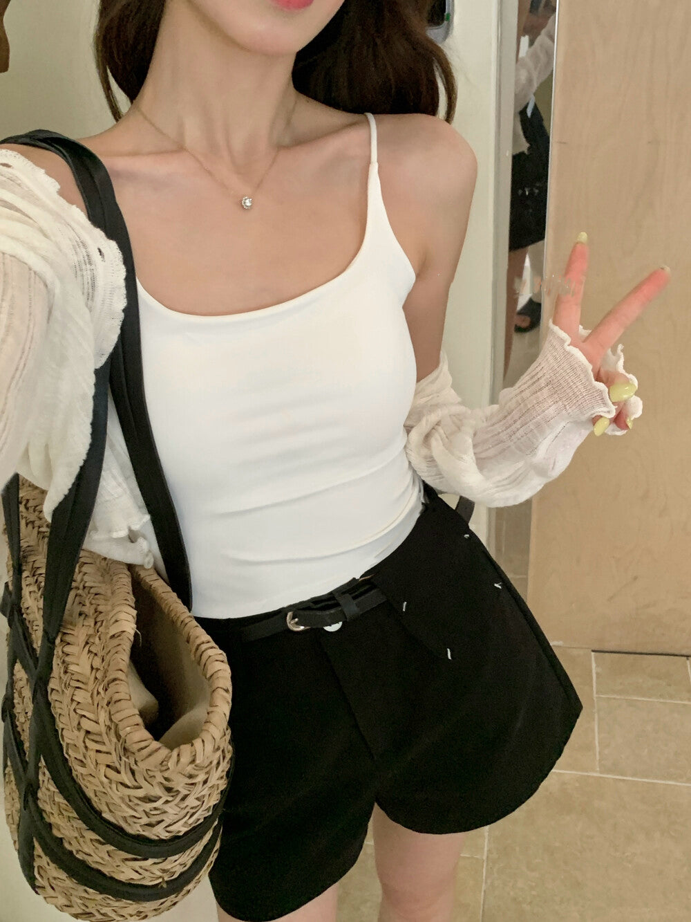 Padded Ice Silk Tank Top