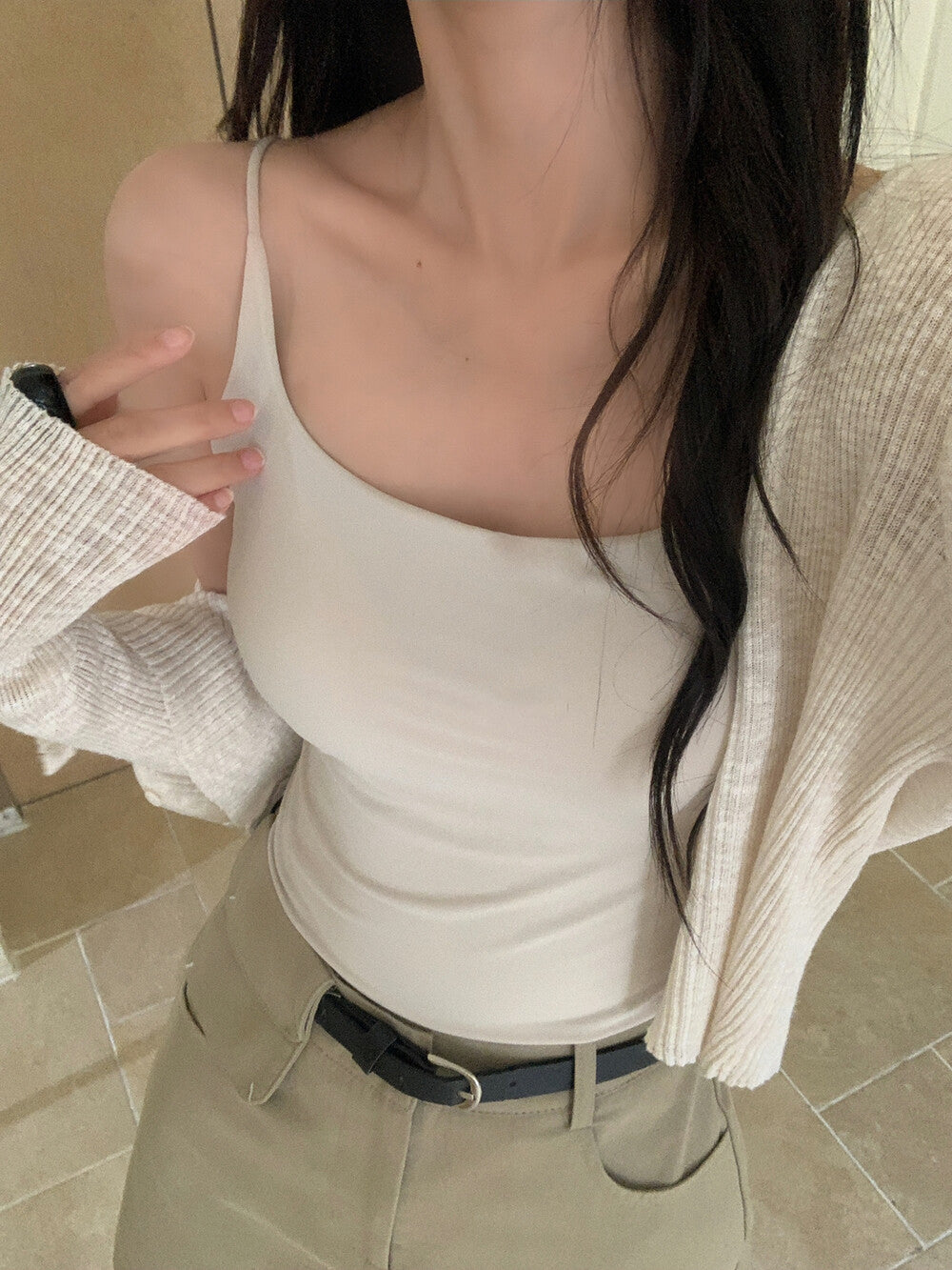 Padded Ice Silk Tank Top