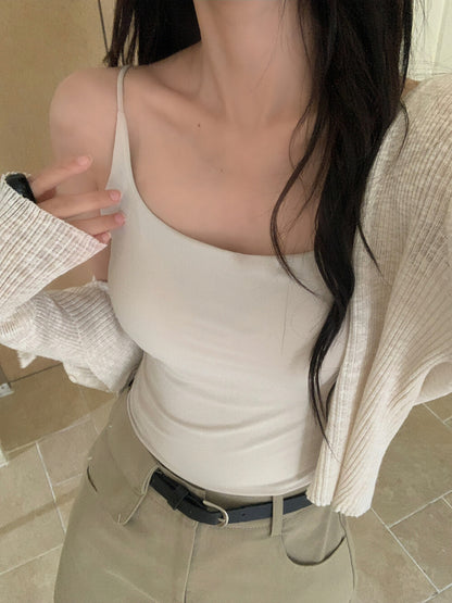 Padded Ice Silk Tank Top