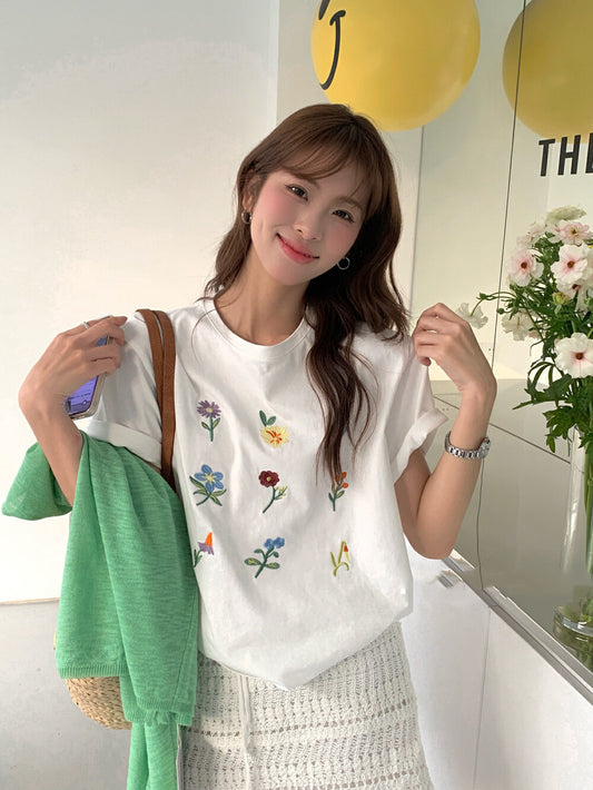 Intricately Embroidered Versatile Short Sleeve