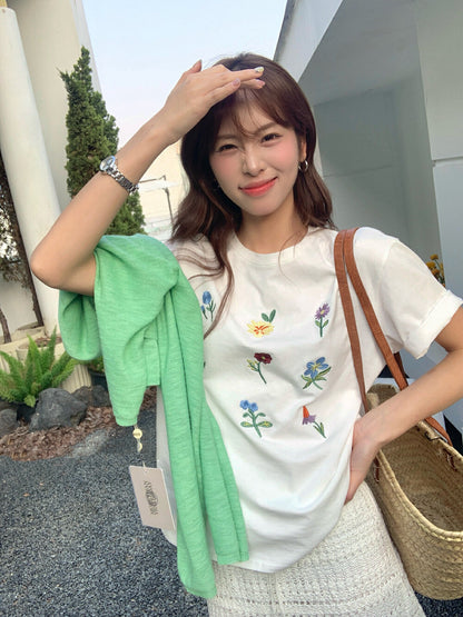 Intricately Embroidered Versatile Short Sleeve