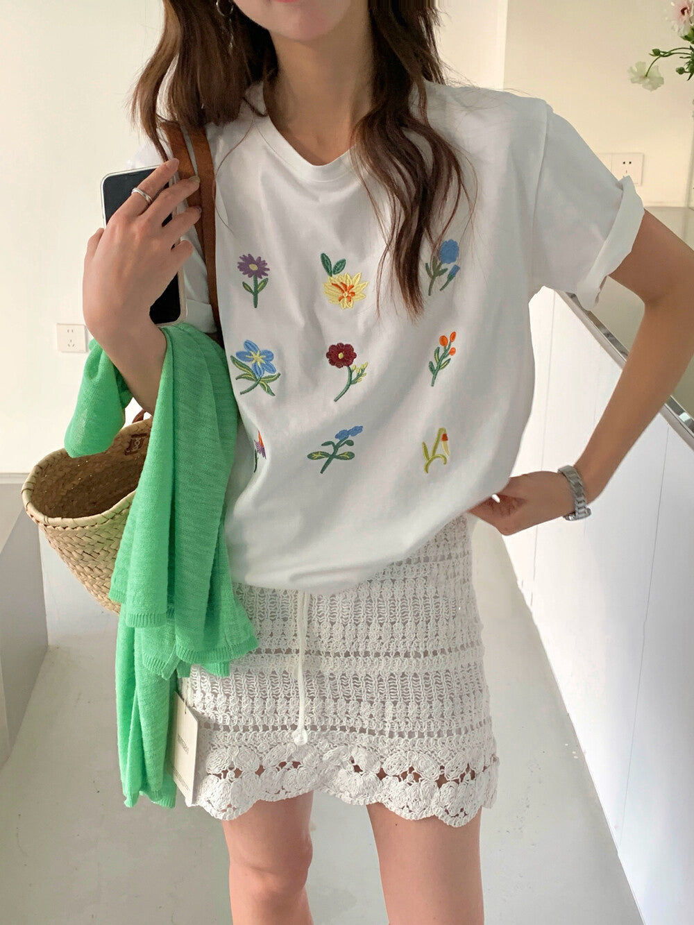 Intricately Embroidered Versatile Short Sleeve