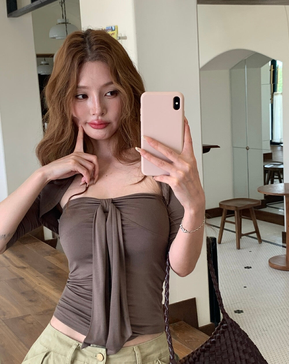 サンプロテクションカーディガン＋キャミソールセット