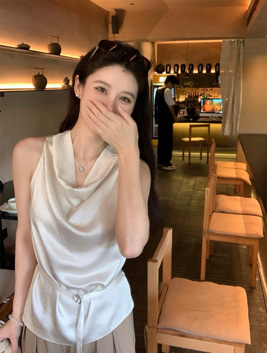 氣質蕩領無袖恤衫