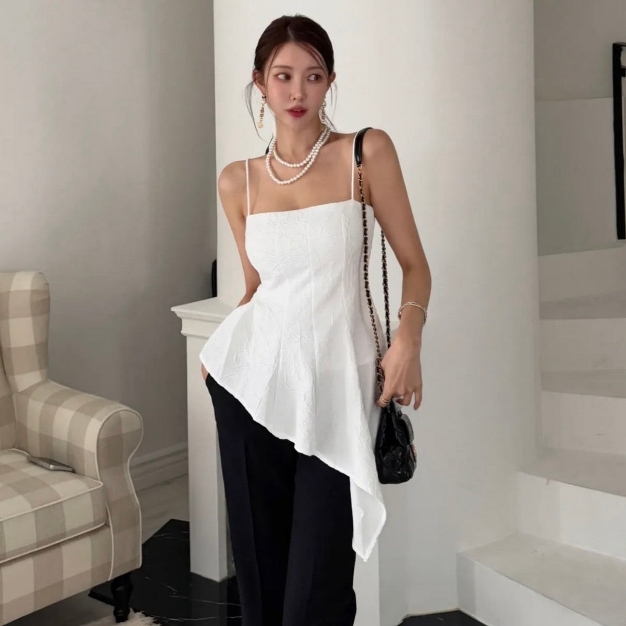 French Design Asymmetrical Strap