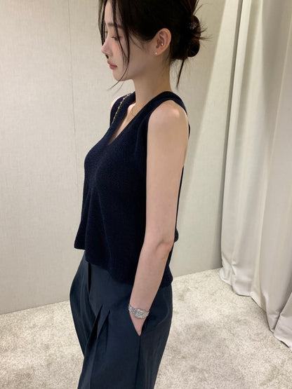 V-neck Cross Back Sleeveless Top