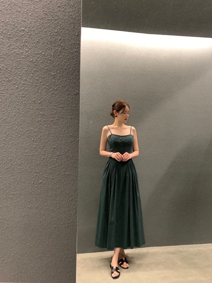 Elegant Waist-Cinching Slimming Camisole Dress