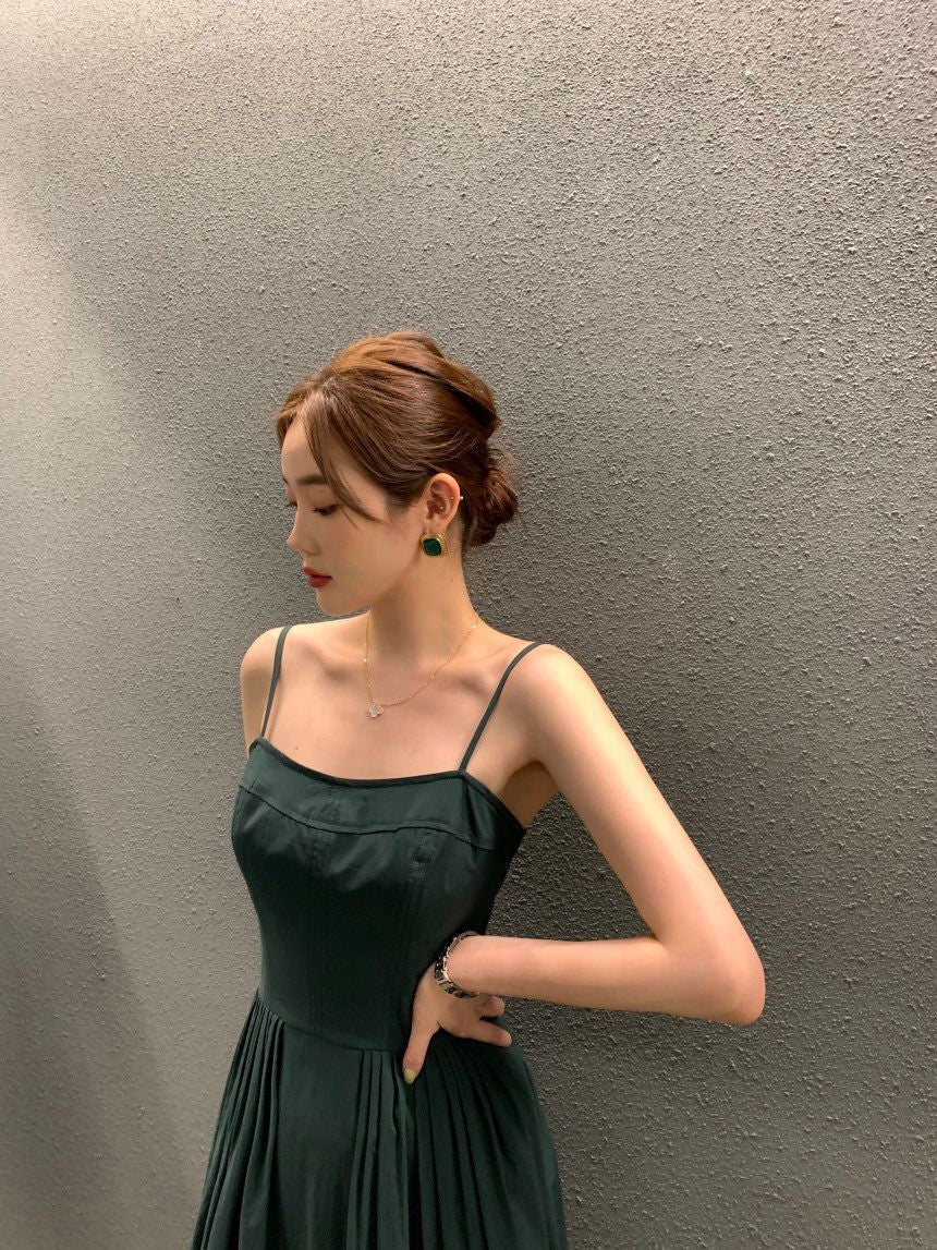 Elegant Waist-Cinching Slimming Camisole Dress