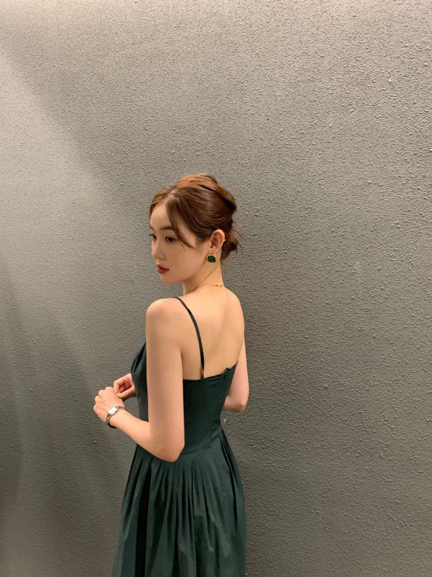 Elegant Waist-Cinching Slimming Camisole Dress