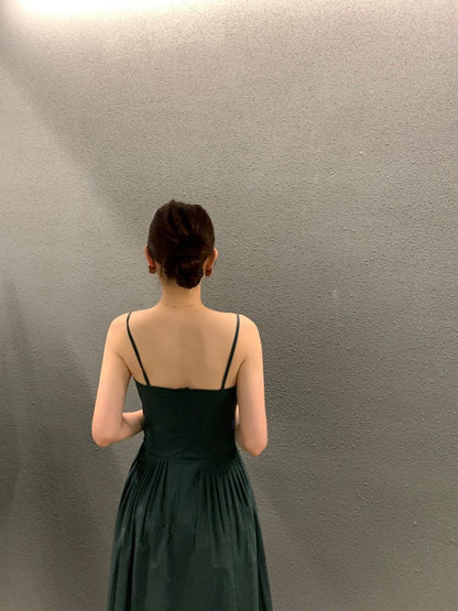 Elegant Waist-Cinching Slimming Camisole Dress