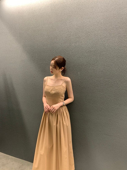 Elegant Waist-Cinching Slimming Camisole Dress