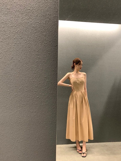 Elegant Waist-Cinching Slimming Camisole Dress