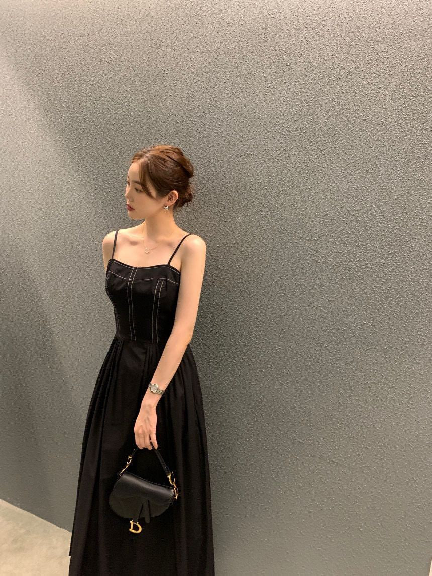 Elegant Waist-Cinching Slimming Camisole Dress