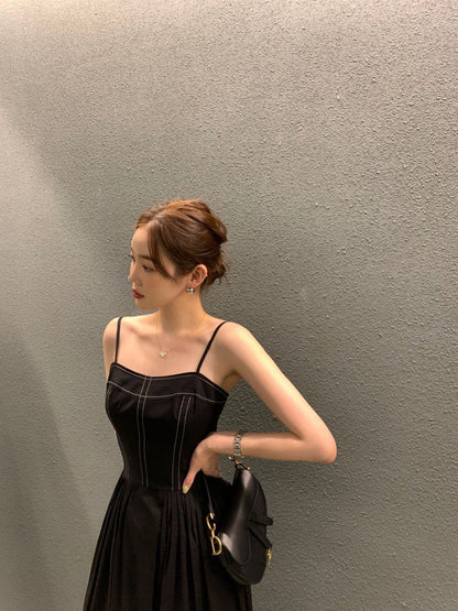 Elegant Waist-Cinching Slimming Camisole Dress