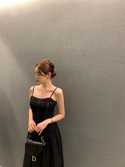 Elegant Waist-Cinching Slimming Camisole Dress