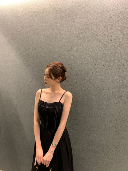 Elegant Waist-Cinching Slimming Camisole Dress
