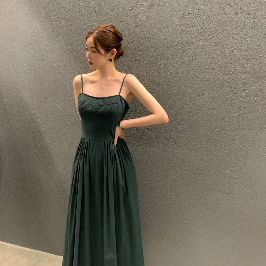 Elegant Waist-Cinching Slimming Camisole Dress