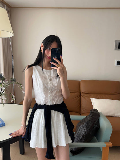 Embroidered Jacquard Lace Camisole Dress