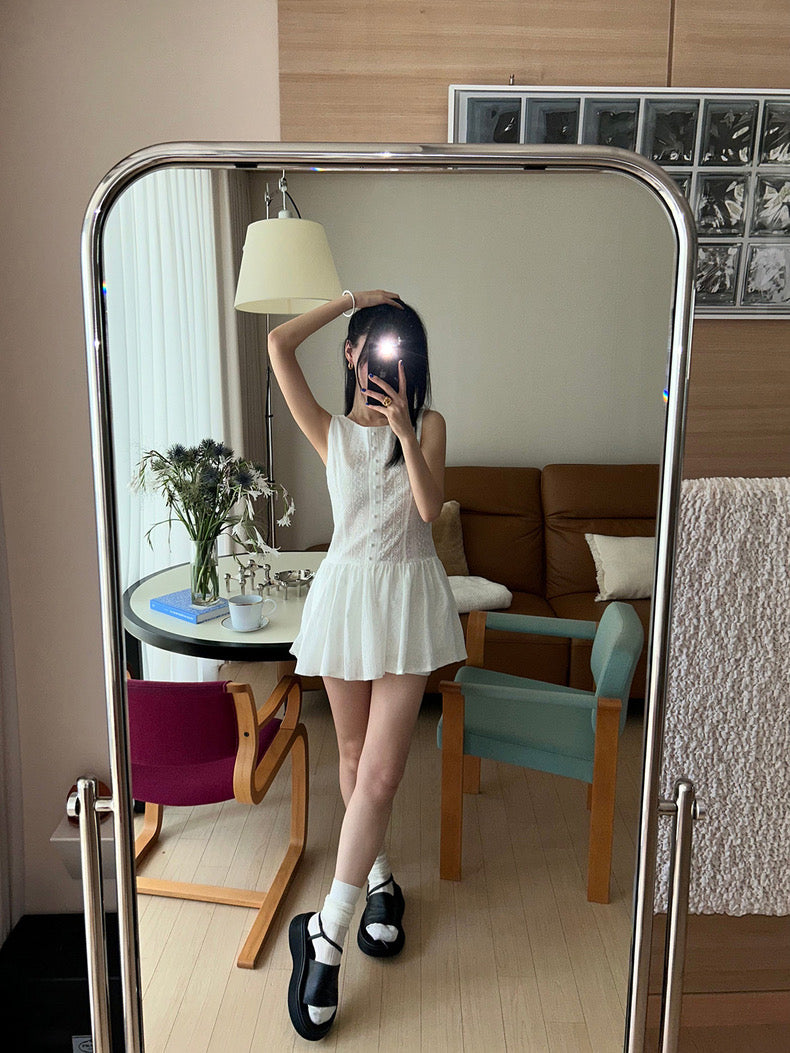 Embroidered Jacquard Lace Camisole Dress