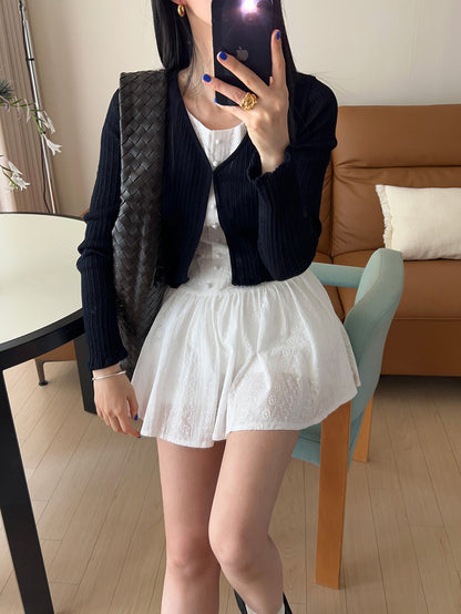 Embroidered Jacquard Lace Camisole Dress