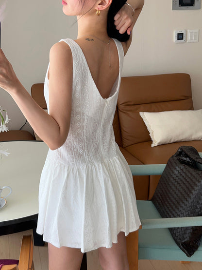 Embroidered Jacquard Lace Camisole Dress