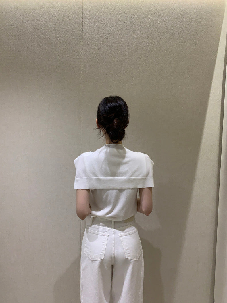 Slim-Fit Sleek Knit Vest + Shawl Set