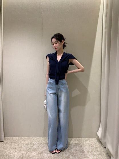 Slim-Fit Sleek Knit Vest + Shawl Set