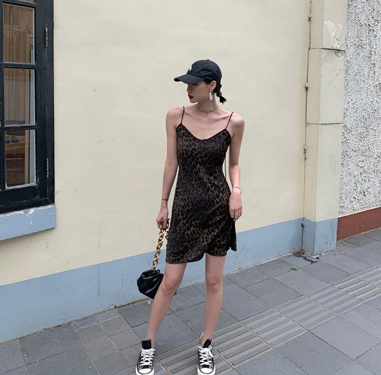 Sexy Leopard Print Bodycon Slip Dress