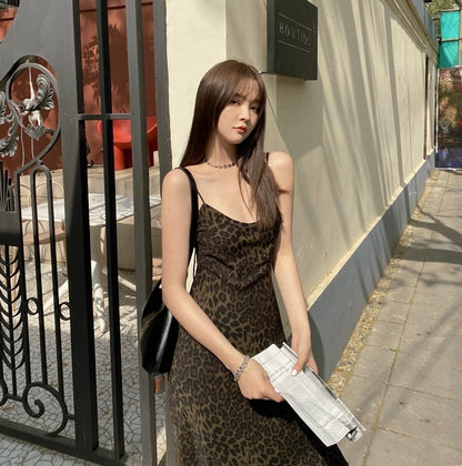 Sexy Leopard Print Bodycon Slip Dress