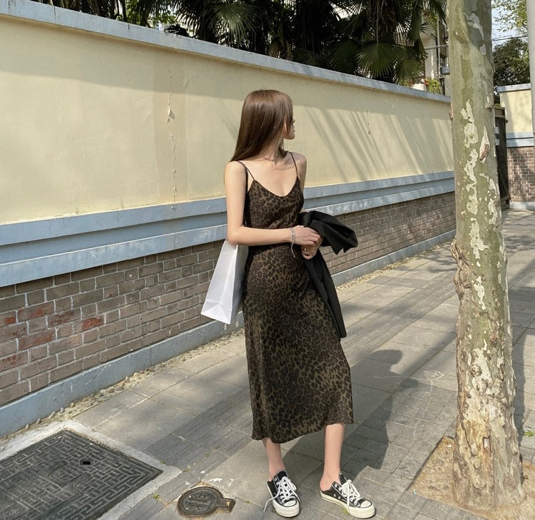 Sexy Leopard Print Bodycon Slip Dress