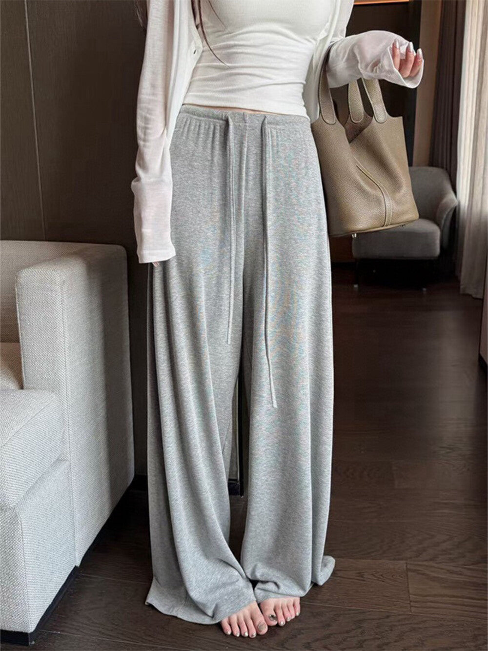 High-waisted Slimming Loose Wide-leg Pants