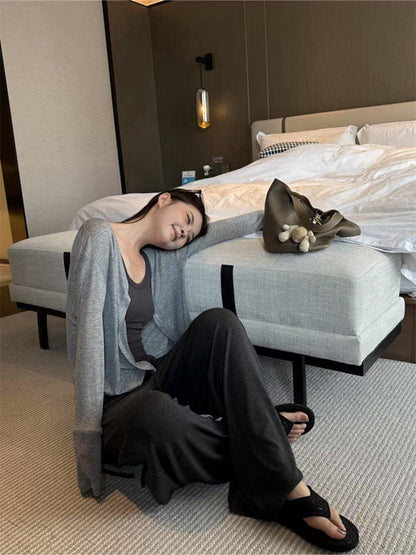 High-waisted Slimming Loose Wide-leg Pants