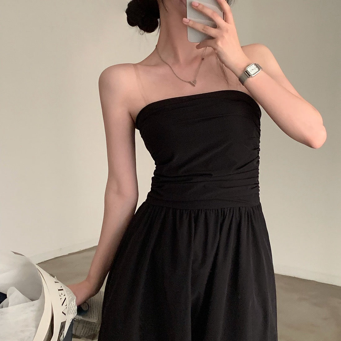 Elegant Strapless Dress