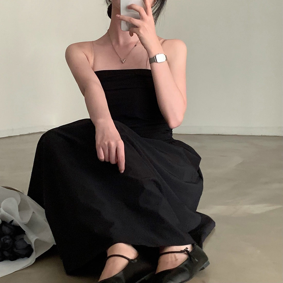 Elegant Strapless Dress