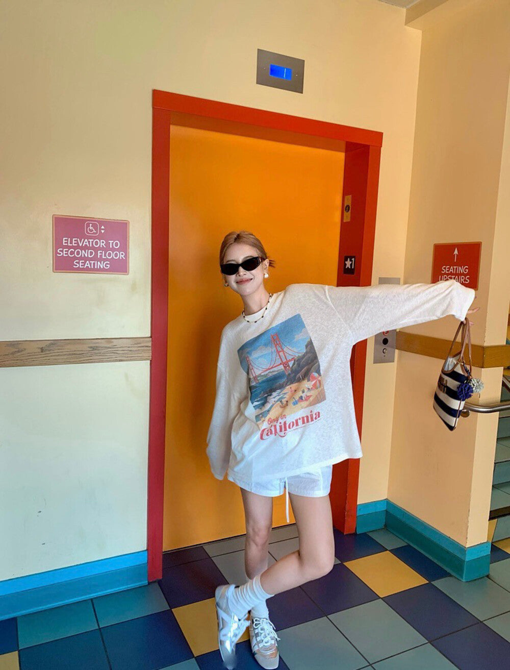 卡通印花寬鬆長袖T恤