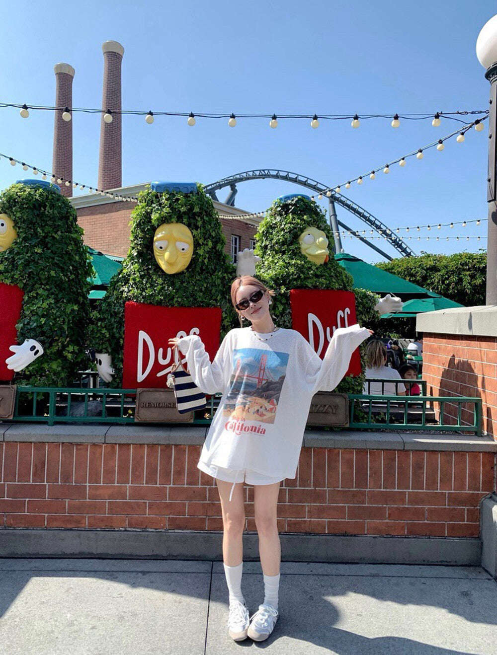 卡通印花寬鬆長袖T恤