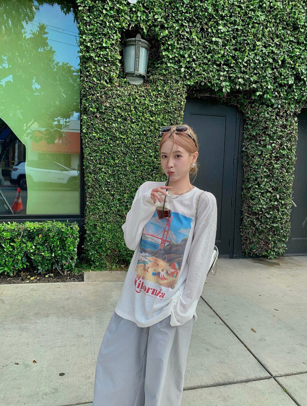 卡通印花寬鬆長袖T恤