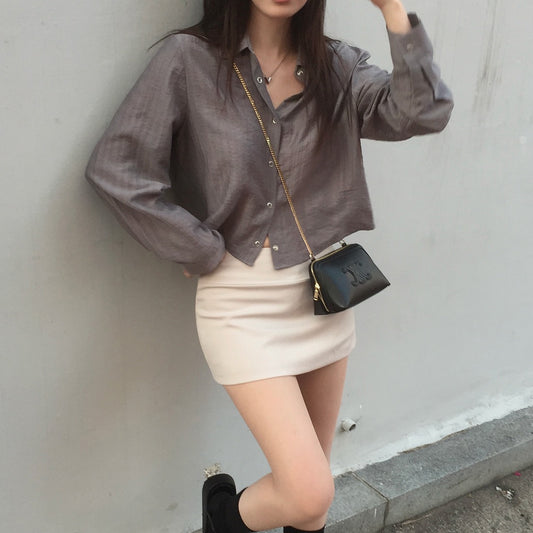 薄款百搭長袖恤衫