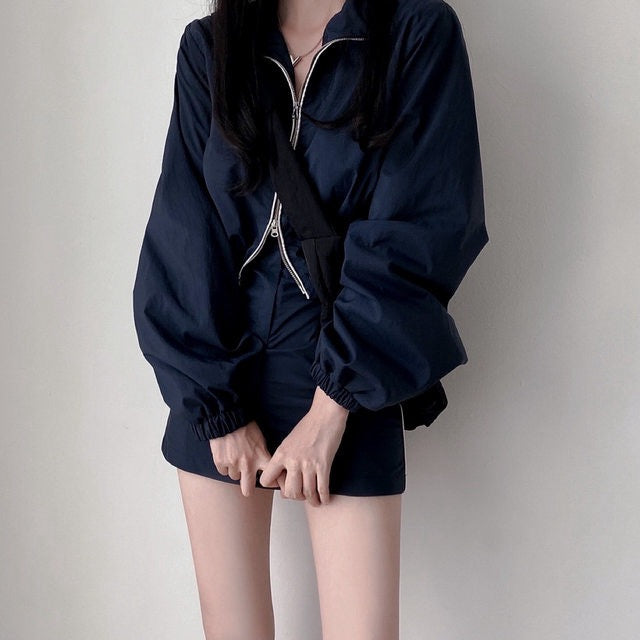 Loose-fit Sun Protection Jacket + Bodycon Skirt Set