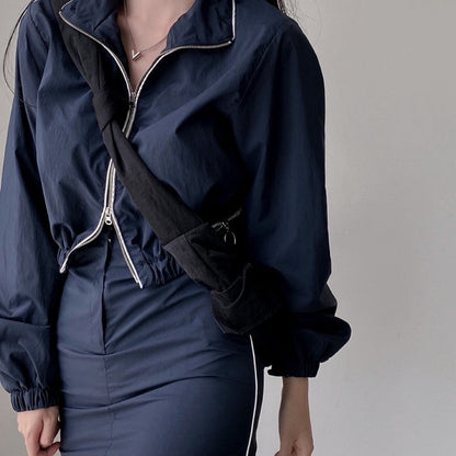 Loose-fit Sun Protection Jacket + Bodycon Skirt Set