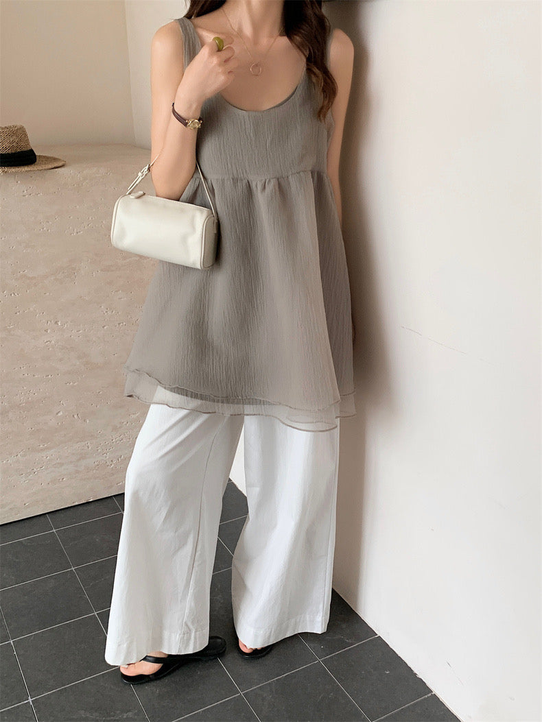 Butterfly Bow Two-Way Mesh Tank Dress