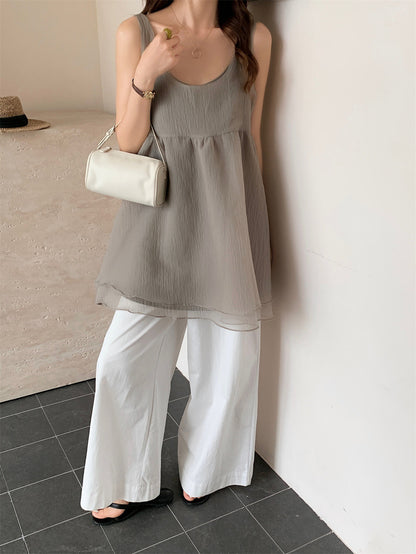 Butterfly Bow Two-Way Mesh Tank Dress