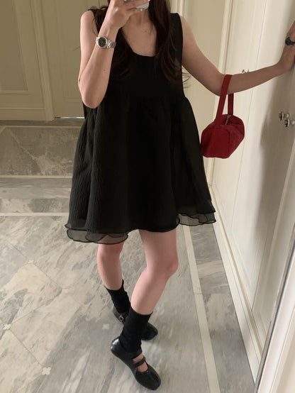 Butterfly Bow Two-Way Mesh Tank Dress