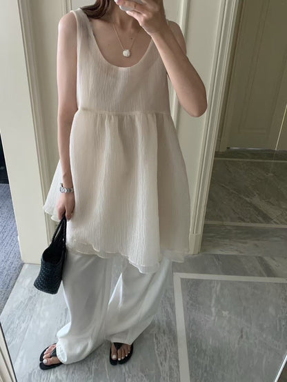 Butterfly Bow Two-Way Mesh Tank Dress