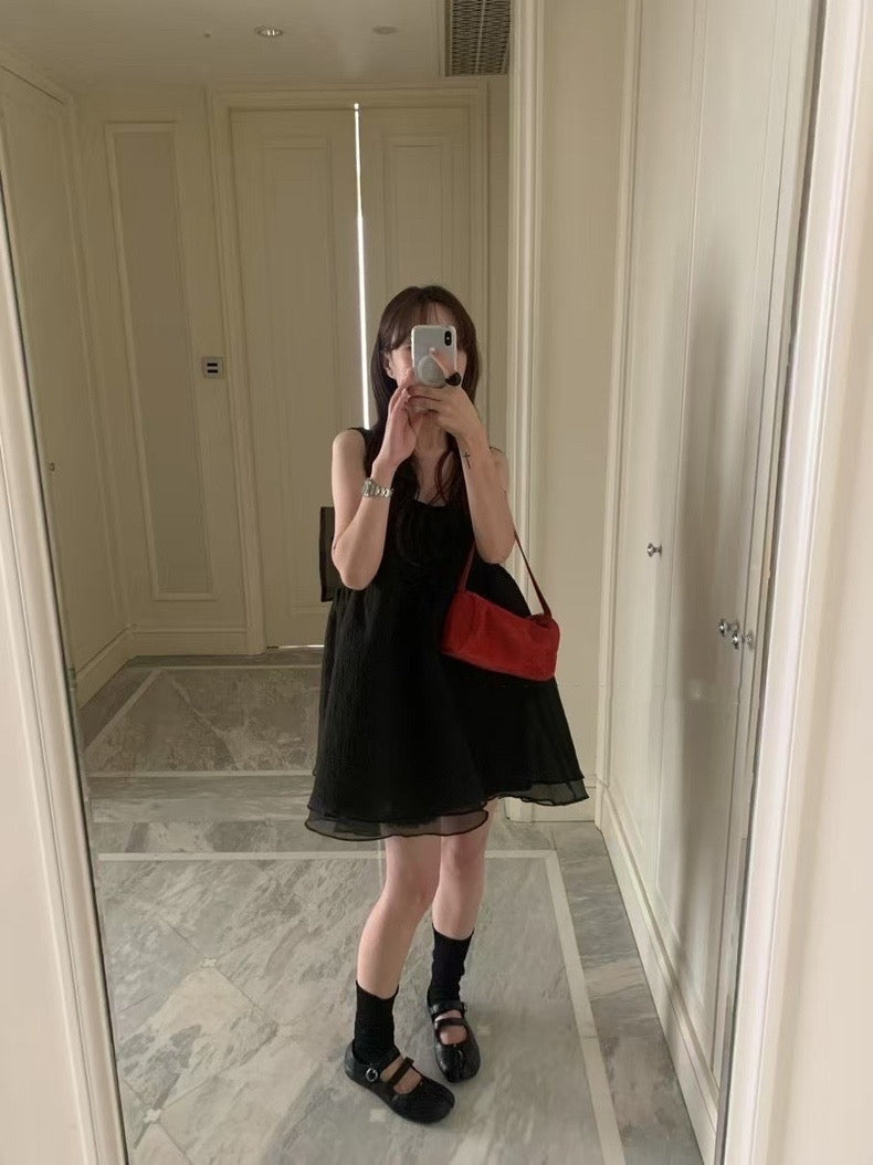 Butterfly Bow Two-Way Mesh Tank Dress