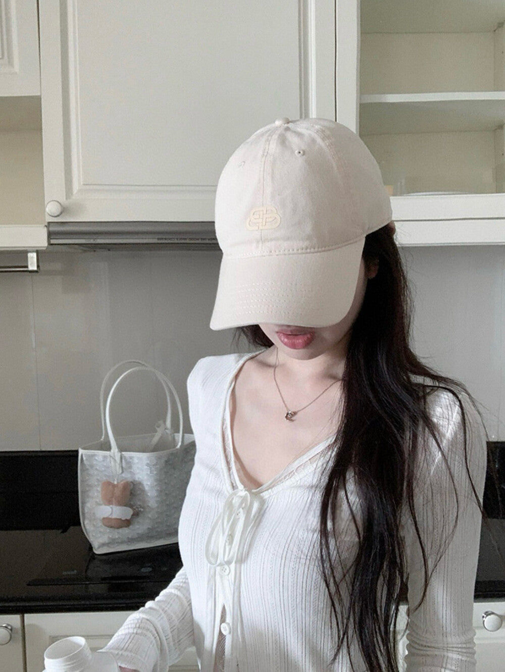 蕾絲拼接綁帶小衫+掐腰針織衫set