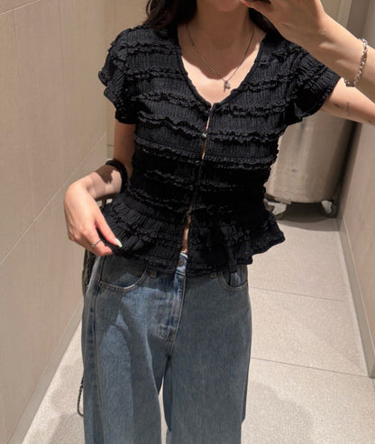 甜美蕾絲減齡小衫